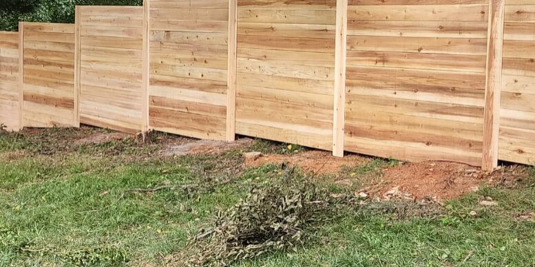 wooden fence - Privacy Fence Solutions