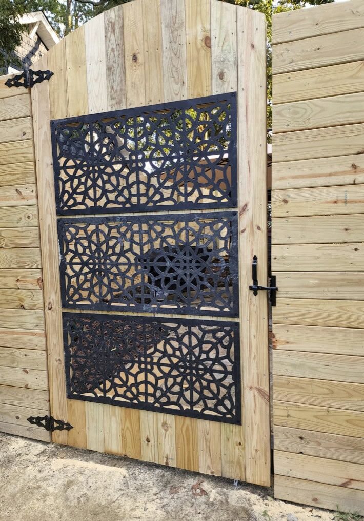 custom wood gate